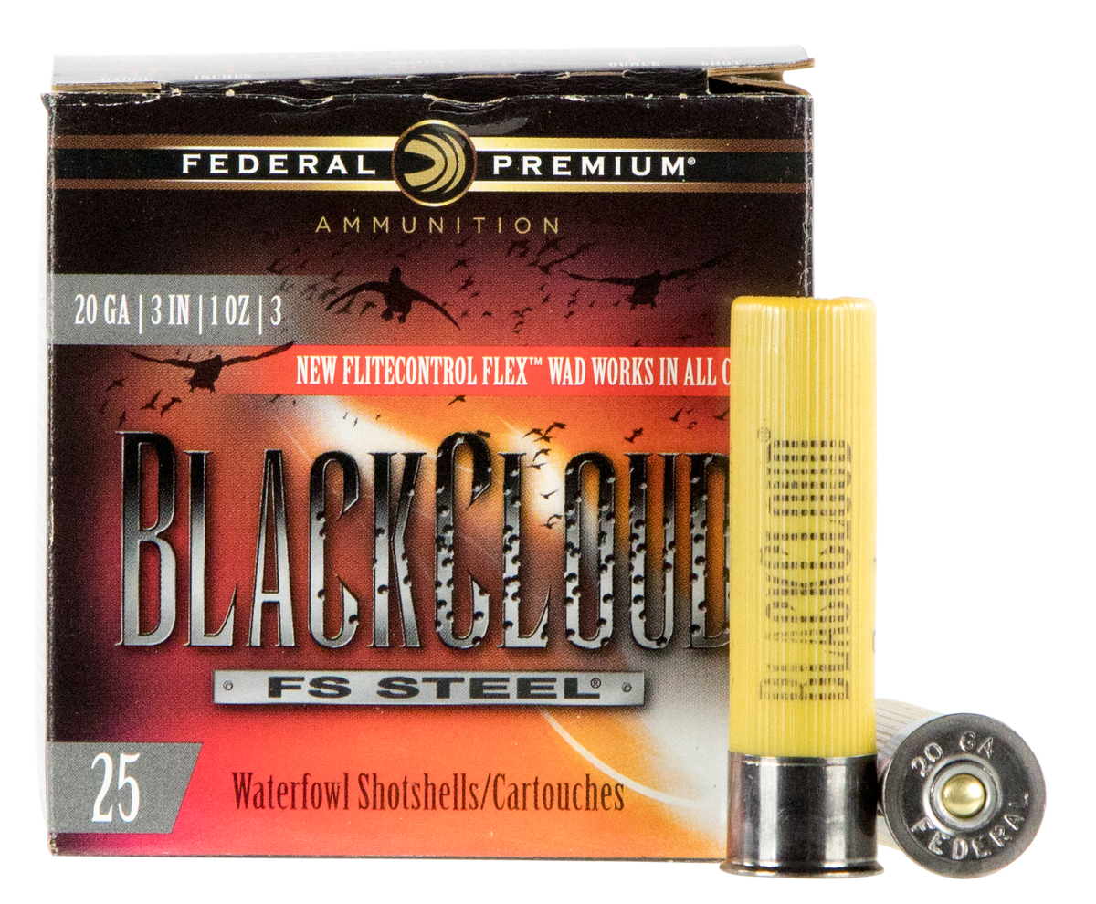 Federal Black Cloud FS 20 Gauge 3" 1oz #3 Shot 25 Rd - Box or Case
