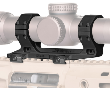 Reptilia AUS 34mm 1.54" Optic Mount 7075-T6 Aluminum Black Hard Anodized - Mil-Spec 1913 Picatinny Rail