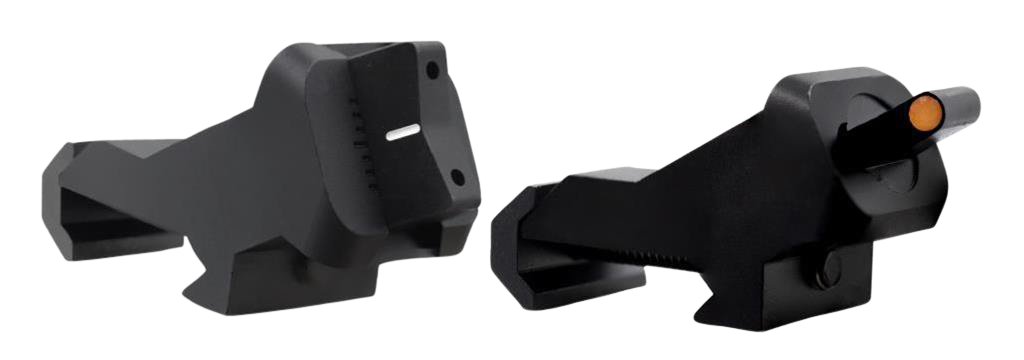 XS Sights XTI2 45 Degree Offset BUIS Non-Tritium Sight Set - Standard Dot - Black Orange Front / White Stripe Rear
