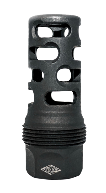 Yankee Hill 4405MB28 sRx Q.D. Muzzle Brake Long 9mm 1/2x28 Black Phosphate Steel