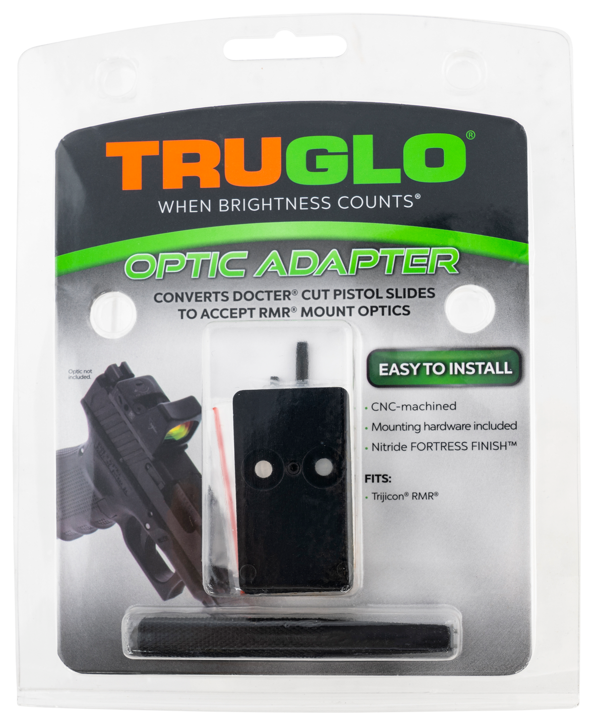 TruGlo TG8952C Red Dot Sight Adapter RMR Mount Aluminum Nitride