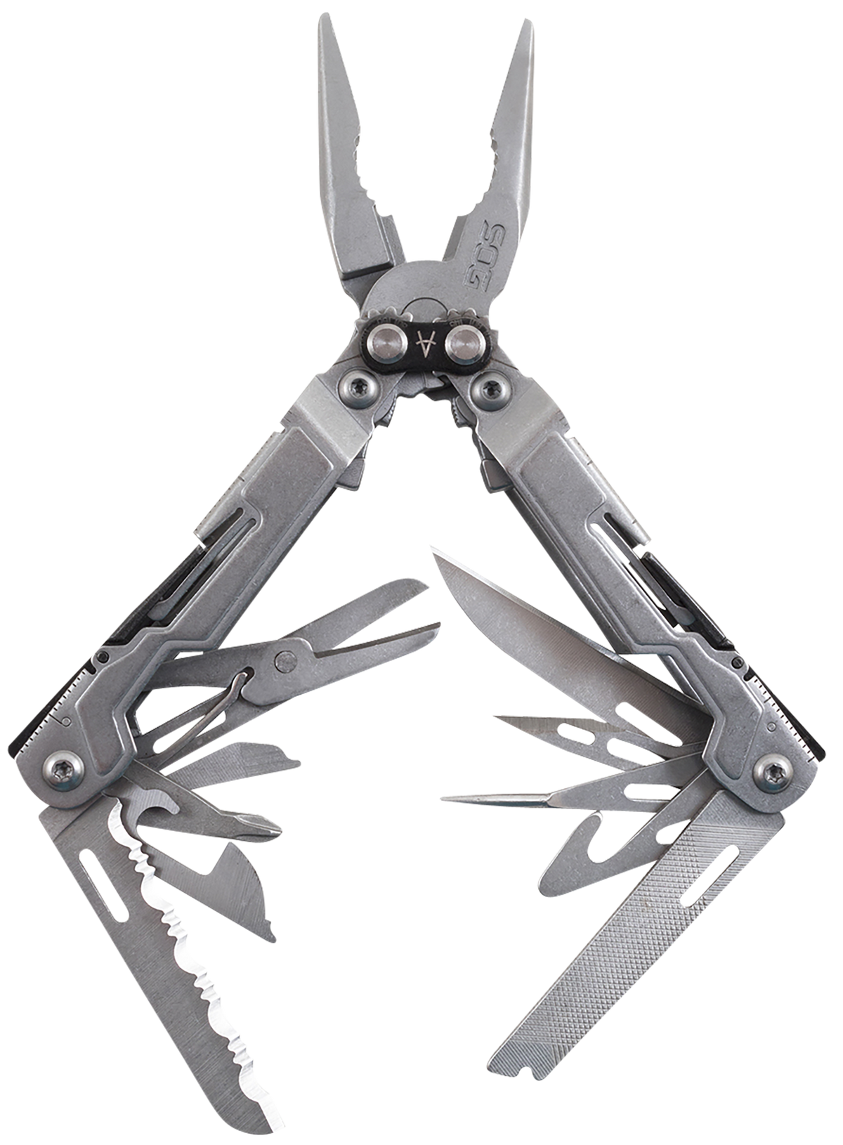S.O.G PowerPint 5Cr15MoV Stainless Steel 5" 18-Tool Multi-Tool - Stonewashed