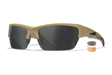 Wiley X Valor CHVAL06T Safety Glasses Matte Tan Semi-Rimless