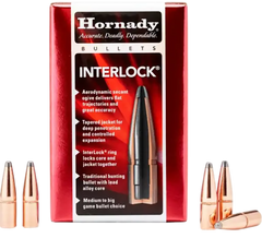 Hornady InterLock 30 Cal .308 165 gr Soft Point Reloading Bullets - 100/Box