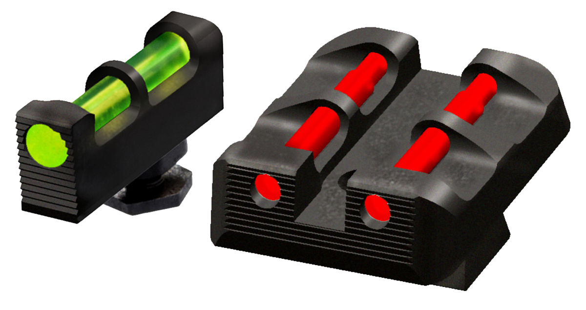 Hiviz GLT178 Target Sight Set for Glock Fiber Optic Green Front / Red Rear