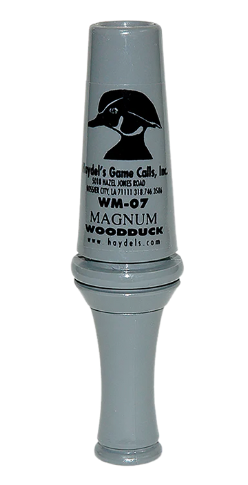 Haydels WM07 Magnum Open Wood Duck Call Single Reed Gray Acrylic