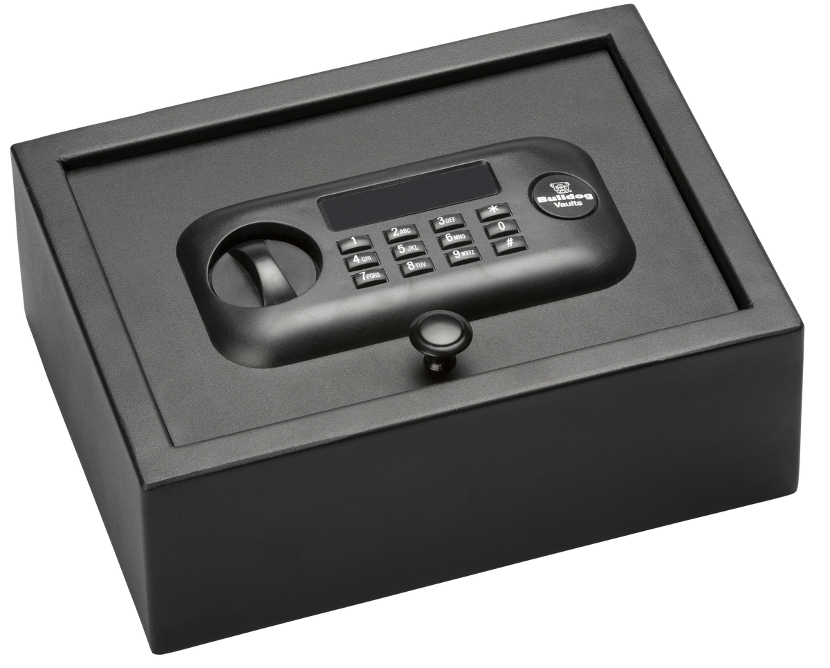 Bulldog BD1030 Digital Top Open Vault - 11.80" x 8.70" x 4" Black Powder Coat Steel w/ Electronic Keypad