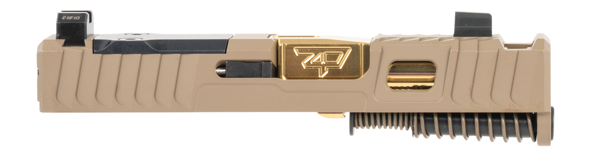 Zaffiri Precision ZPS.2 Glock 43 Slide 9mm - RMSc Cut - FDE Cerakote - IBS Compensated