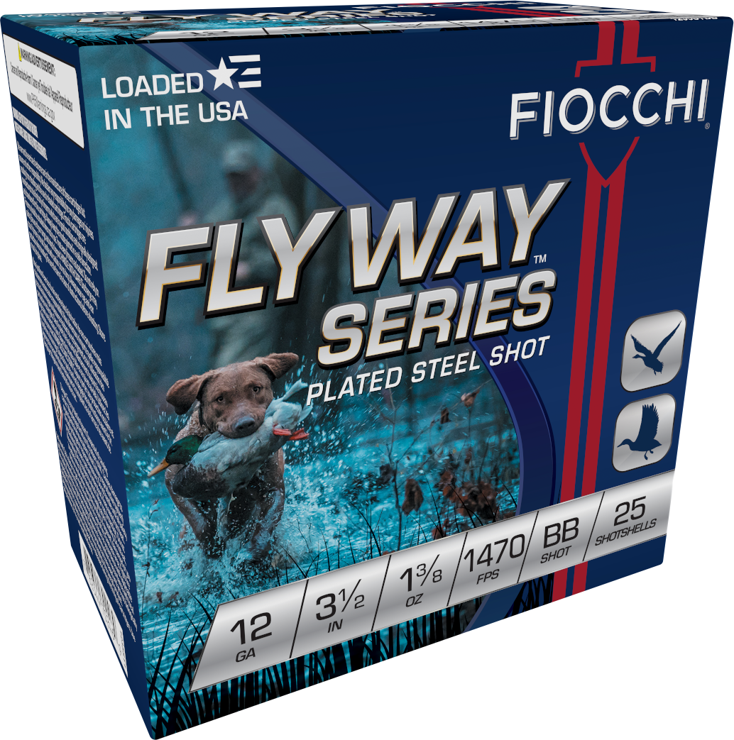 Fiocchi Flyway 12 Gauge 3.50" 1 3/8 oz BB Steel Shot 25 Bx/10 Cs - Box or Case