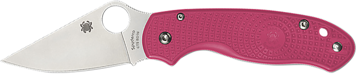 Spyderco Para 3 Lightweight Breast Cancer EDC 2.93" Plain Edge CTS BD1N Pink FRN Folding Knife