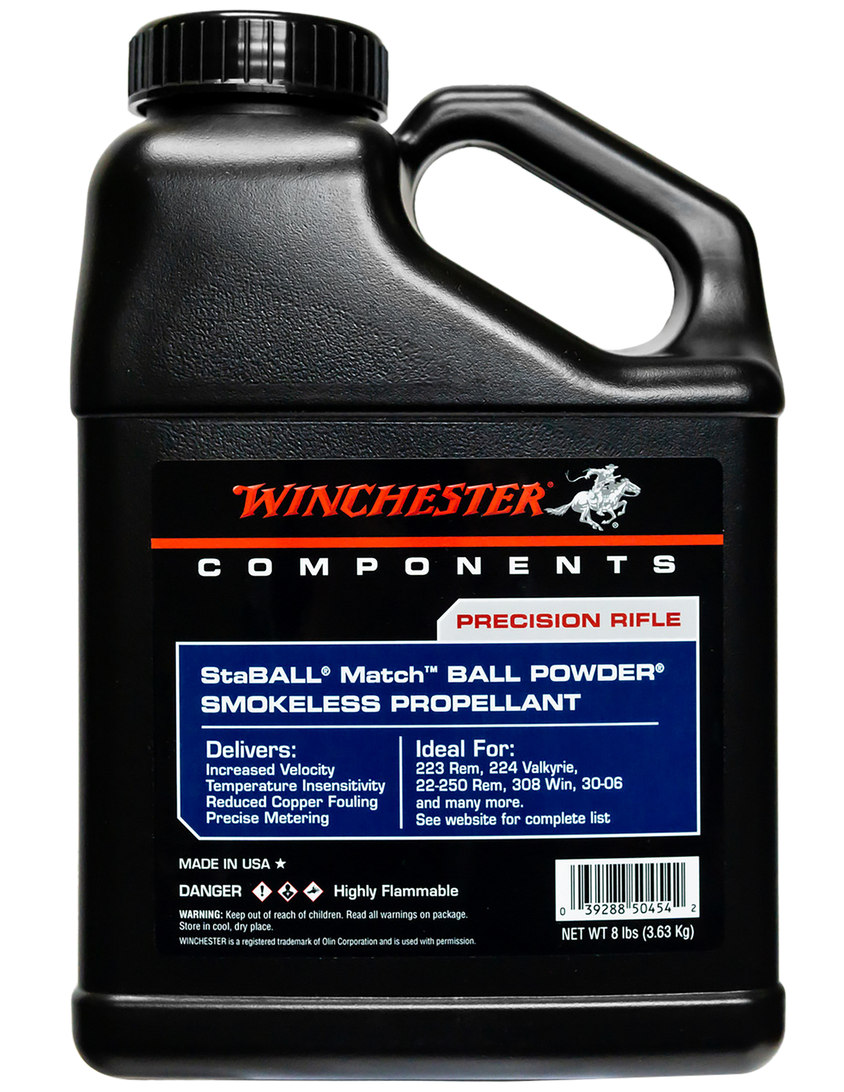 Winchester Powder StaBALL Match Smokeless Rifle Powder 8 lb