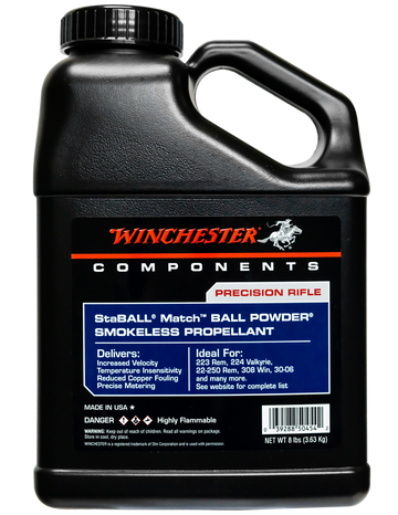 Winchester Powder StaBALL Match Smokeless Rifle Powder 8 lb