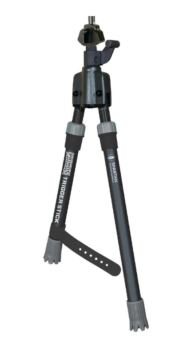 Primos Trigger Stick Short 12-16.5 in 2-Leg Bipod - Black - Spartan Magnetic Attachment