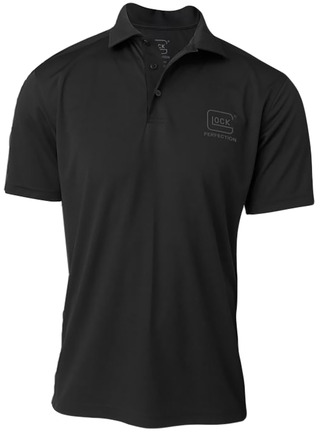 Glock Perfection Polo Black Polyester Mesh Short Sleeve Medium