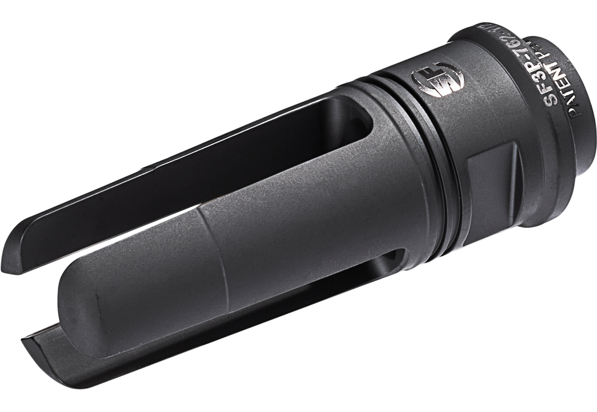 Surefire SF3P-556-1/2-28 5.56x45mm NATO 3-Prong Flash Hider / Suppressor Adapter - Black Nitride