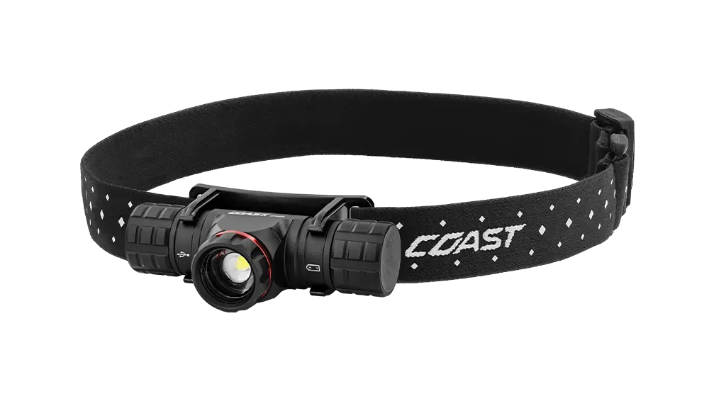 Coast XPH30R 1200 Lumens USB-C Rechargeable Dual Power LED Headlamp - Black