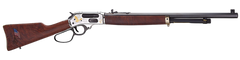 Henry Spirit Of The Corps 45-70 Gov 4+1 22" Lever-Action Rifle - Nickel Engraved w/24K Gold Inlay