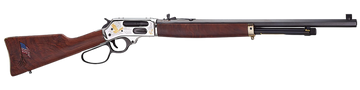 Henry Spirit Of The Corps 45-70 Gov 4+1 22" Lever-Action Rifle - Nickel Engraved w/24K Gold Inlay