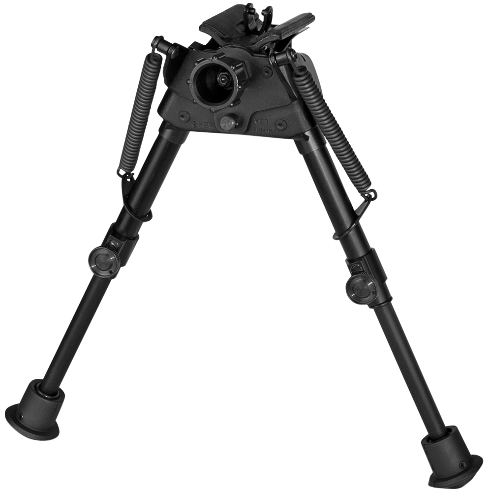 Harris S-BR2 Swivel Bipod 6-9" Swivel Stud Self-Leveling Rubber Feet
