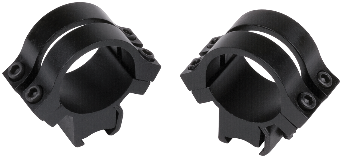 Weaver Mounts Quad Lock Detachable Tip-Off Rings 1" Medium Matte Black Aluminum - Quick Detach