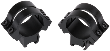 Weaver Mounts Quad Lock Detachable Tip-Off Rings 1" Medium Matte Black Aluminum - Quick Detach