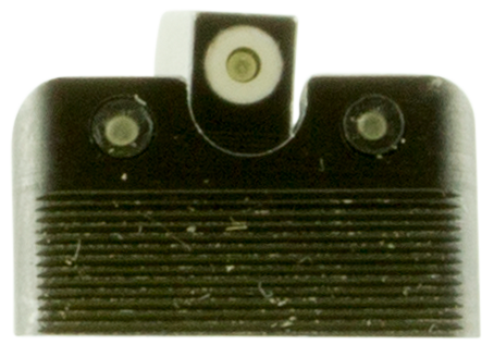 TruGlo Tritium Pro Glock MOS Low Tritium Night Sight Set - White Outline Front/Green Rear - Black Nitride