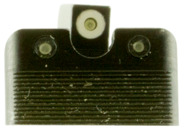 TruGlo Tritium Pro Glock MOS Low Tritium Night Sight Set - White Outline Front/Green Rear - Black Nitride