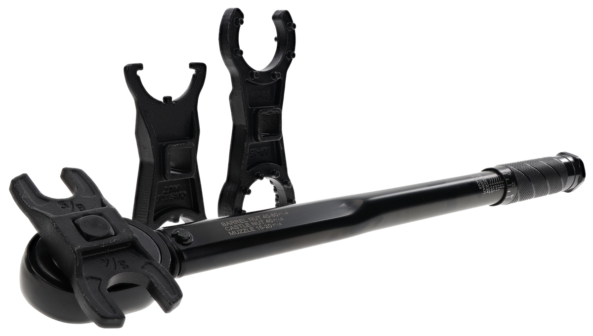 Wheeler Delta Series XL F.A.T. Wrench 10-150 ft-lb 1/2" Drive AR-15 Crowfoot Set - Black Steel