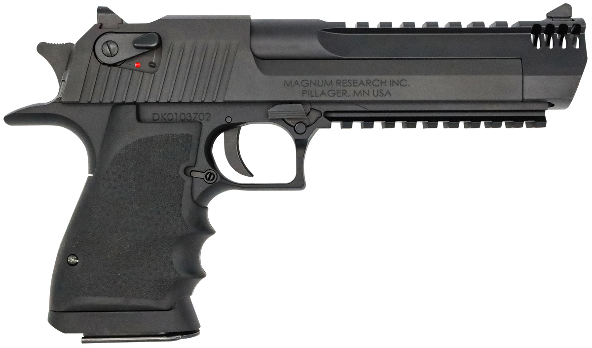 Magnum Research Desert Eagle Mark XIX L6 357 Mag 6" 9+1 Semi-Auto Pistol - Integral Muzzle Brake - Black Anodized Aluminum