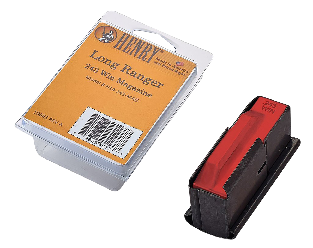 Henry H14243MAG Long Ranger 243 Win 4-Rd Blued Steel Magazine