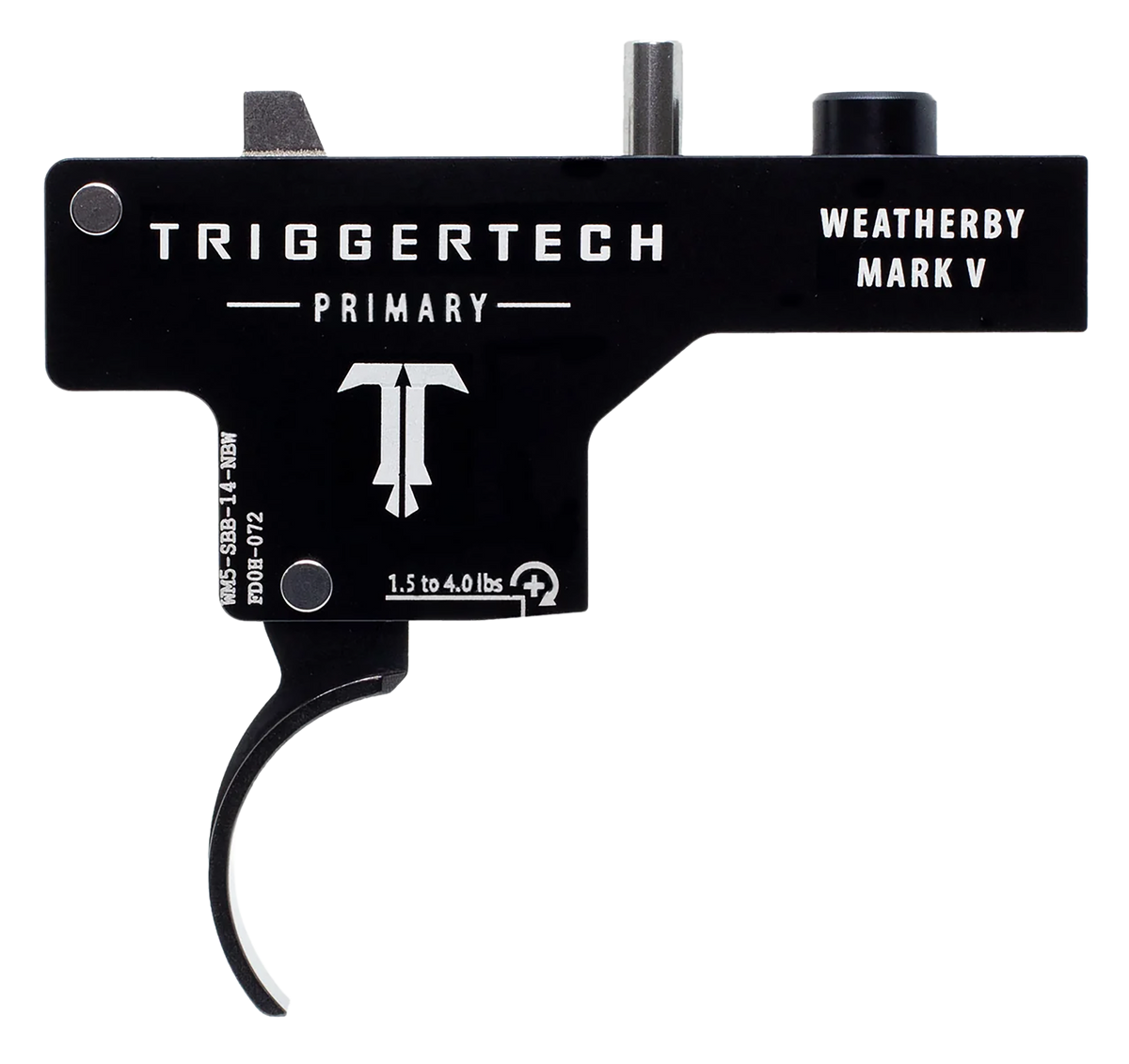TriggerTech Primary Weatherby Mark V Single-Stage Curved Trigger 1.5-4 lbs Black PVD