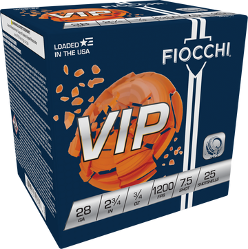 Fiocchi Exacta Target VIP 28 Gauge 2.75" 3/4 oz 7.5 Shot 25 Bx/10 Cs - Box or Case