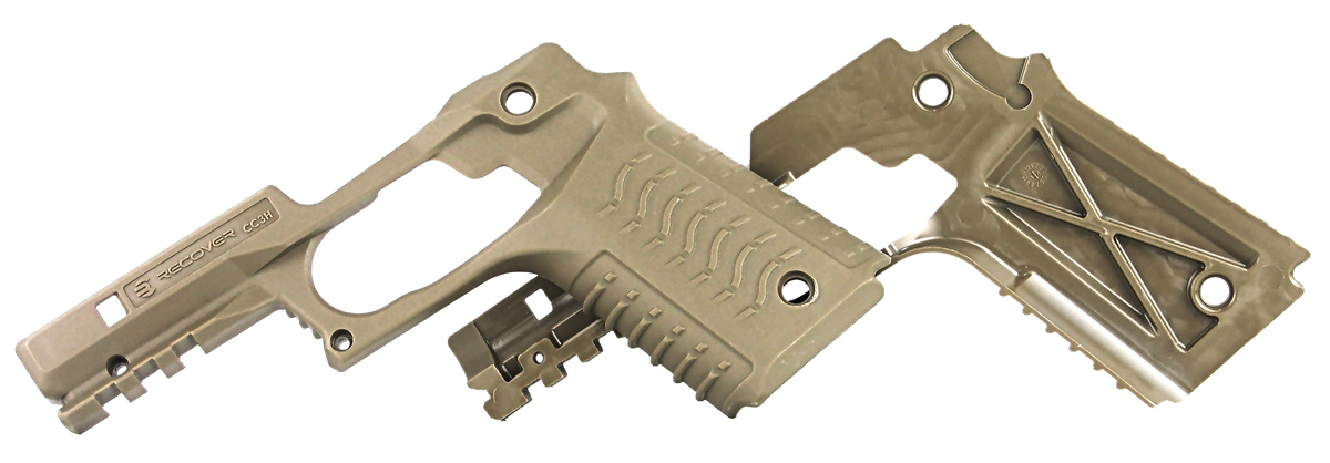 Recover Tactical CC3H-02 Standard Frame 1911 Polymer Grip & Rail System - Tan