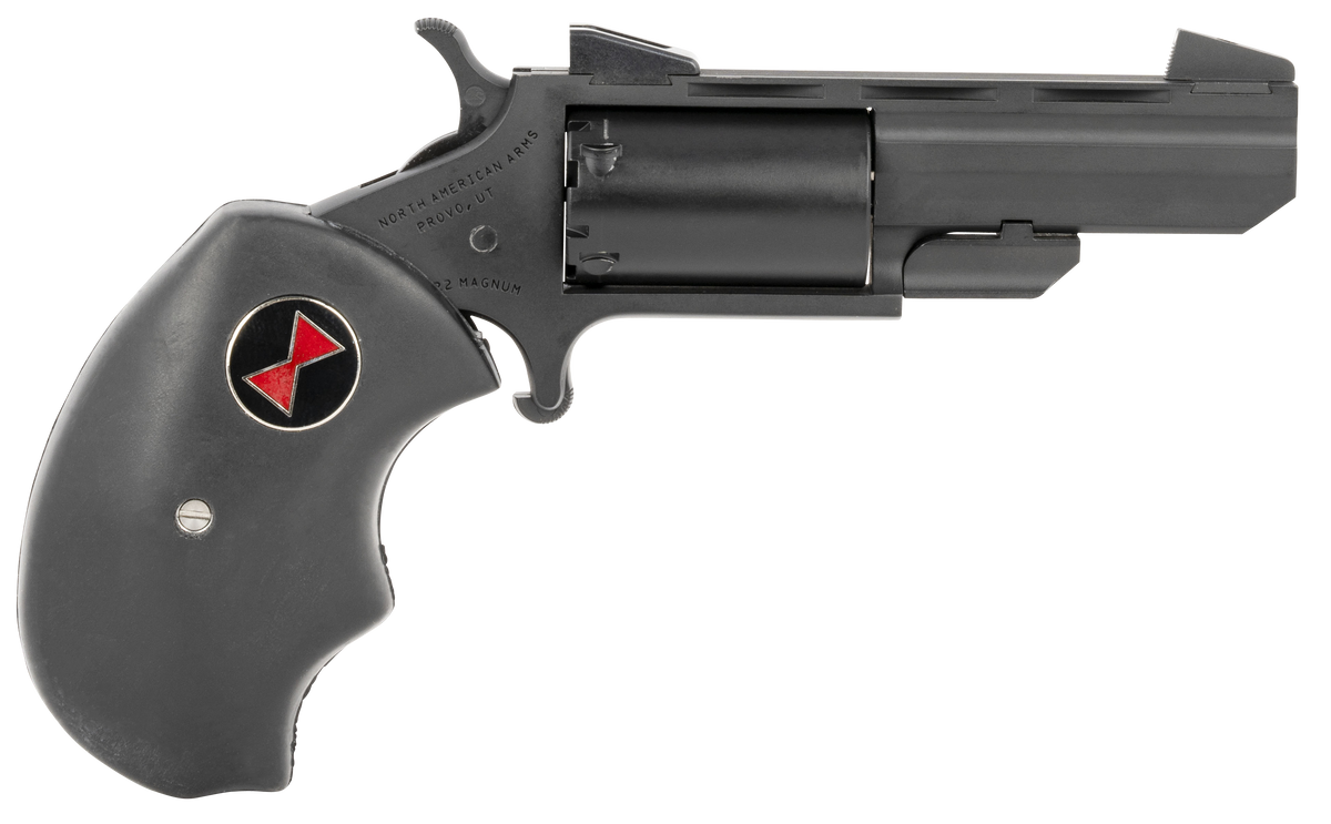 North American Arms Black Widow 22 WMR 2" 5-Shot SAO Mini-Revolver - Matte Black Cerakote