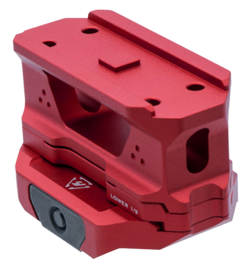 Strike Industries T1 Riser Mount Red Anodized 6061-T6 Aluminum Picatinny Rail