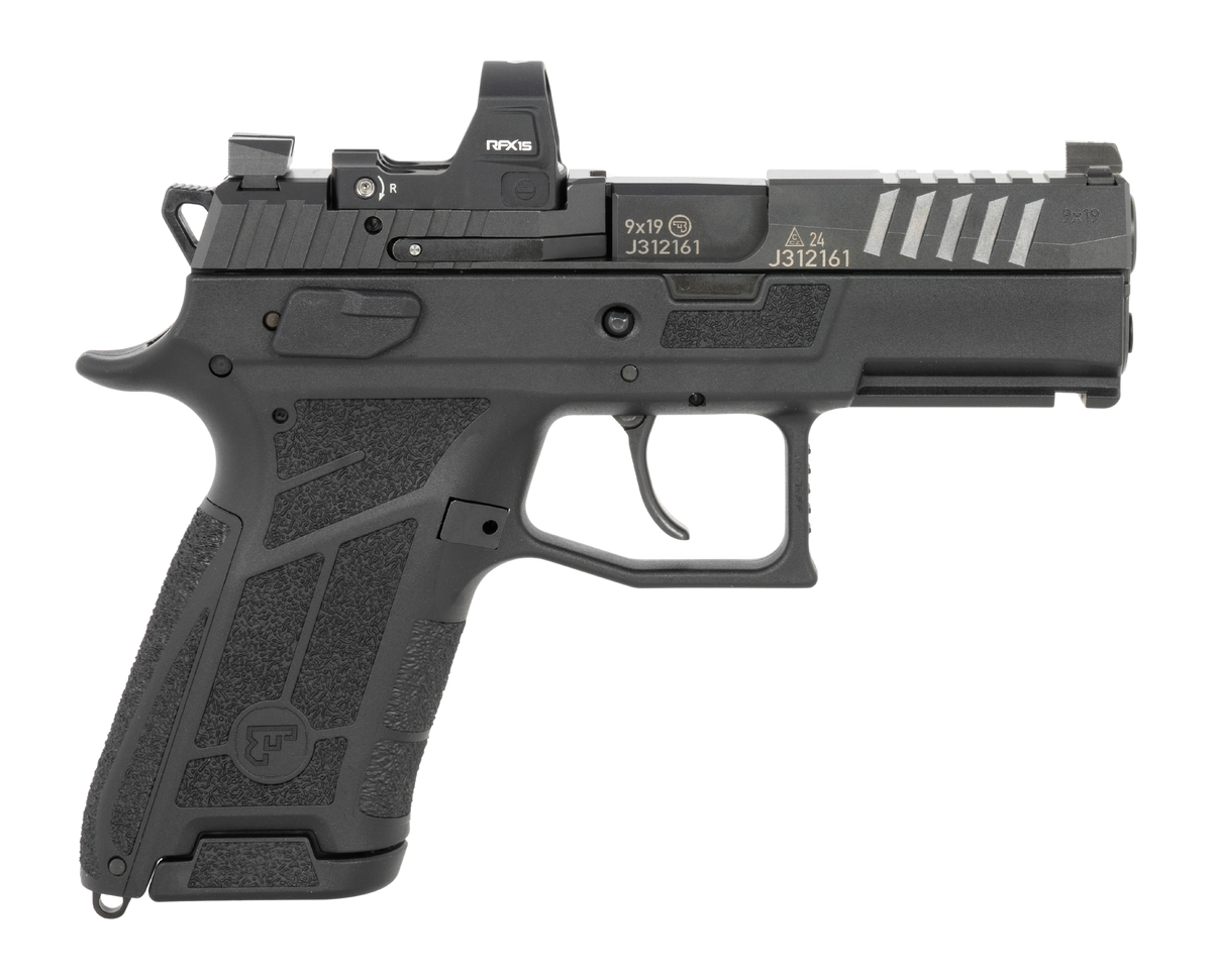 CZ P-09 C Nocturne Compact 9mm Luger 3.75" 15+1 DA/SA Semi-Auto Pistol w/ Viridian RFX-15 Optic