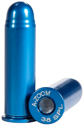A-Zoom 16318 Revolver Blue Snap Caps .38 Special 12-Pack Dummy Rounds