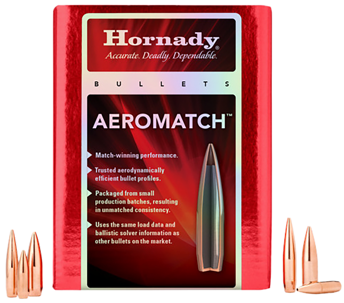 Hornady AEROMATCH .224 22 Cal 69gr HPBT Reloading Bullets - 500/Box