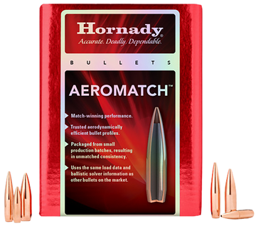 Hornady AEROMATCH .224 22 Cal 69gr HPBT Reloading Bullets - 500/Box