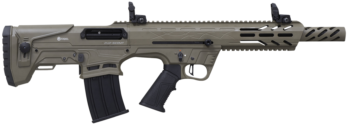 Citadel Pup Scout 12 Gauge 18.5" 5+1 Semi-Auto Bullpup Shotgun - FDE