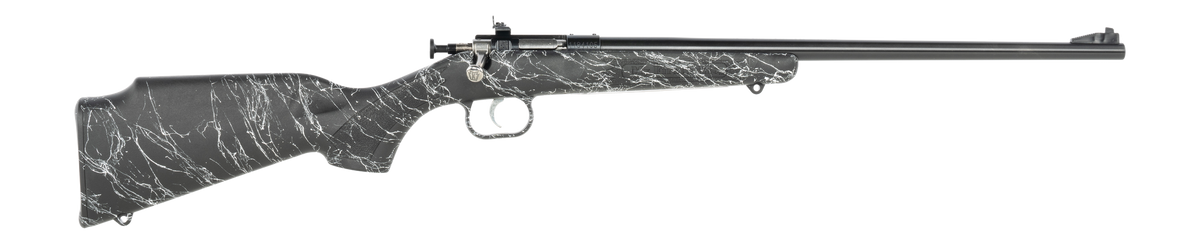 Crickett KSA2344 My First Rifle Gen2 22 LR 16.13" 1-Rd Bolt Action Rifle - Black w/White Webbing Stock