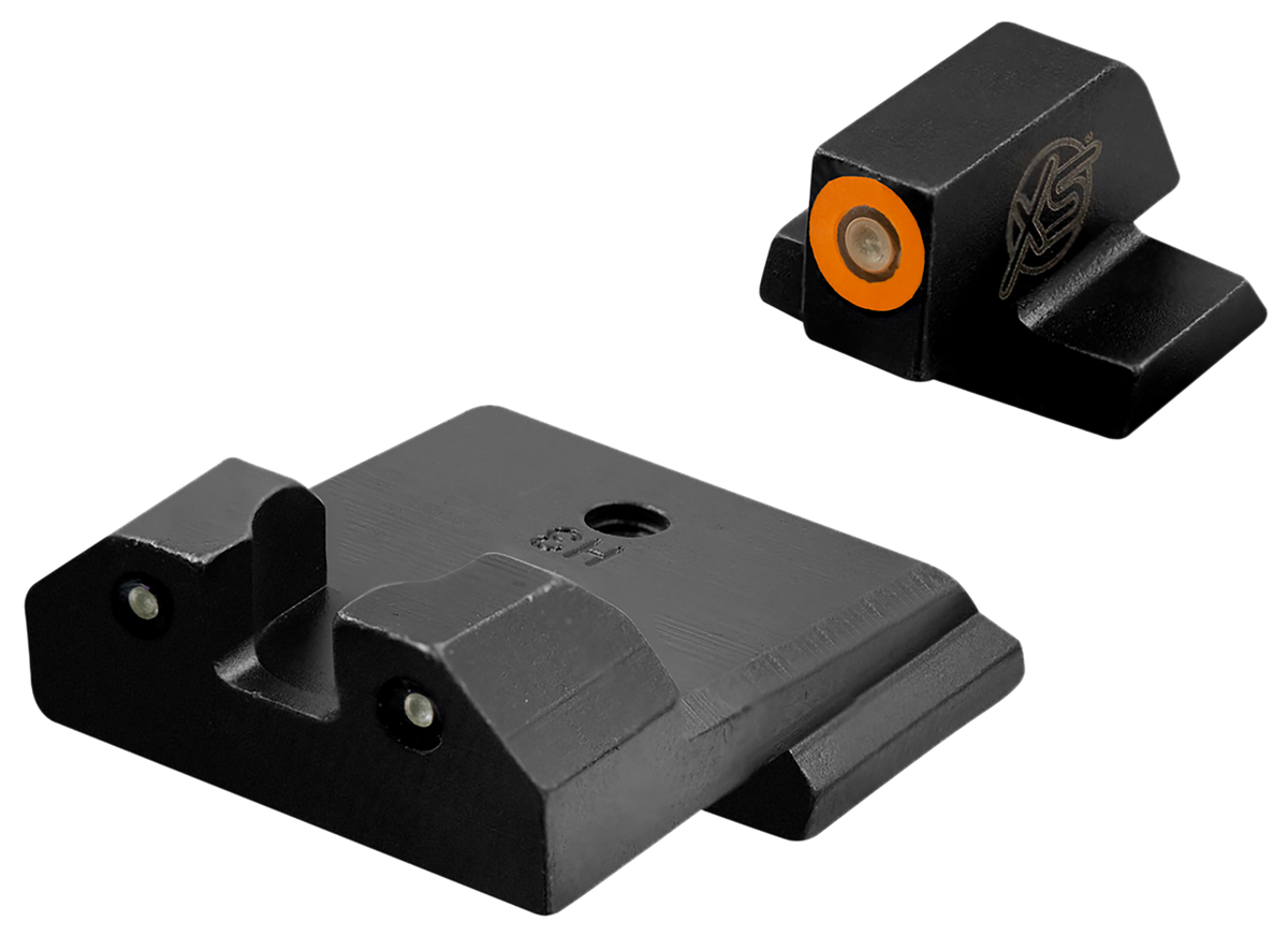 XS Sights R3D Night Sights for S&W M&P Shield - 3-Dot Green Tritium Orange Outline