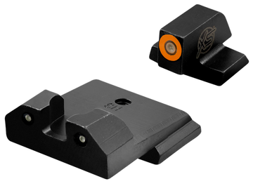 XS Sights R3D Night Sights for S&W M&P Shield - 3-Dot Green Tritium Orange Outline