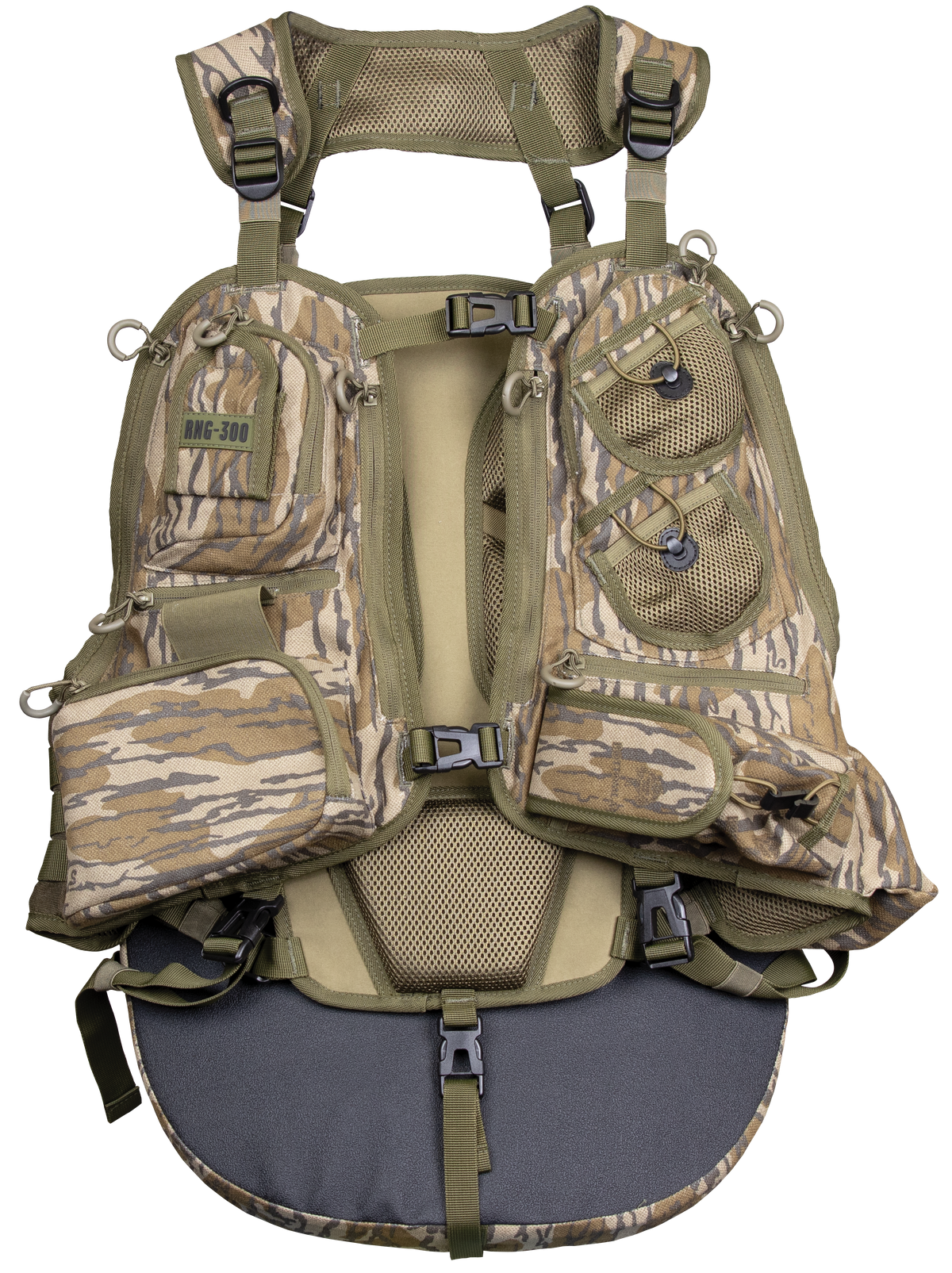 Moultrie KHT0223 Run N Gun Turkey Vest 300 Mossy Oak Bottomland