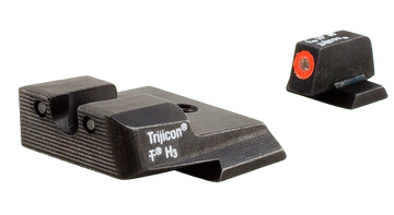 Trijicon HD Night Sights Green Tritium Orange Outline Front - Smith & Wesson M&P/M&P M2.0