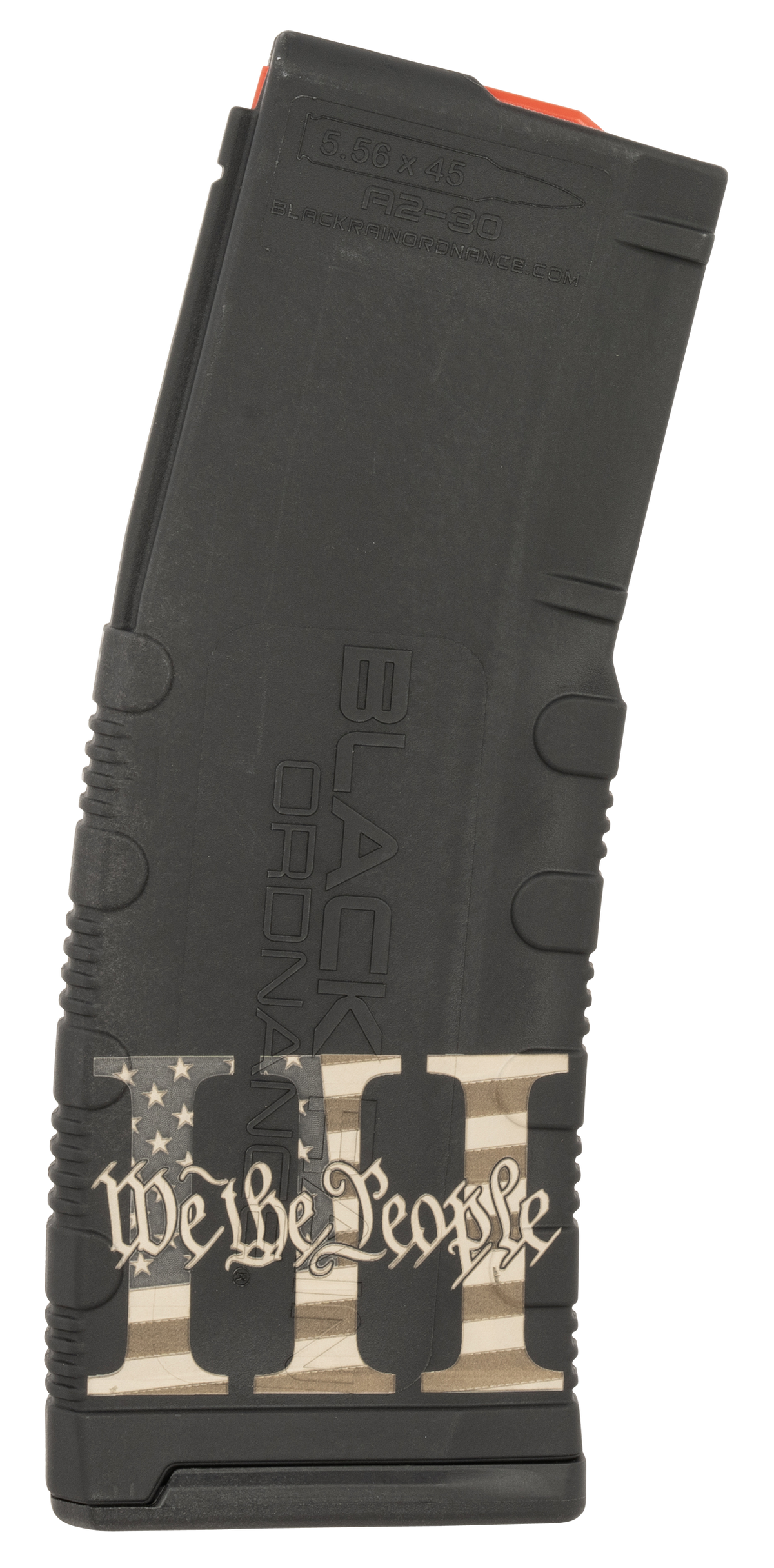 Black Rain Ordnance MAG303PERCENT 223 Rem/5.56 NATO 30rd Polymer AR-15 Magazine - We The People Engraving