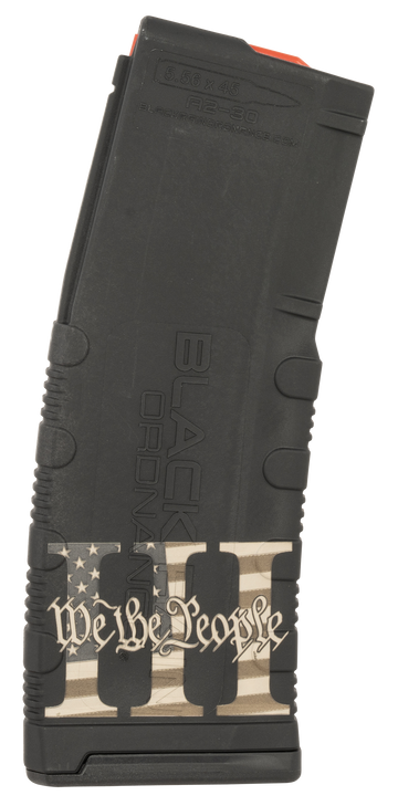 Black Rain Ordnance MAG303PERCENT 223 Rem/5.56 NATO 30rd Polymer AR-15 Magazine - We The People Engraving