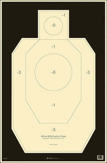 Action Target IDPA-P-100 Official IDPA Silhouette Tagboard 23" x 35" 100/Bx