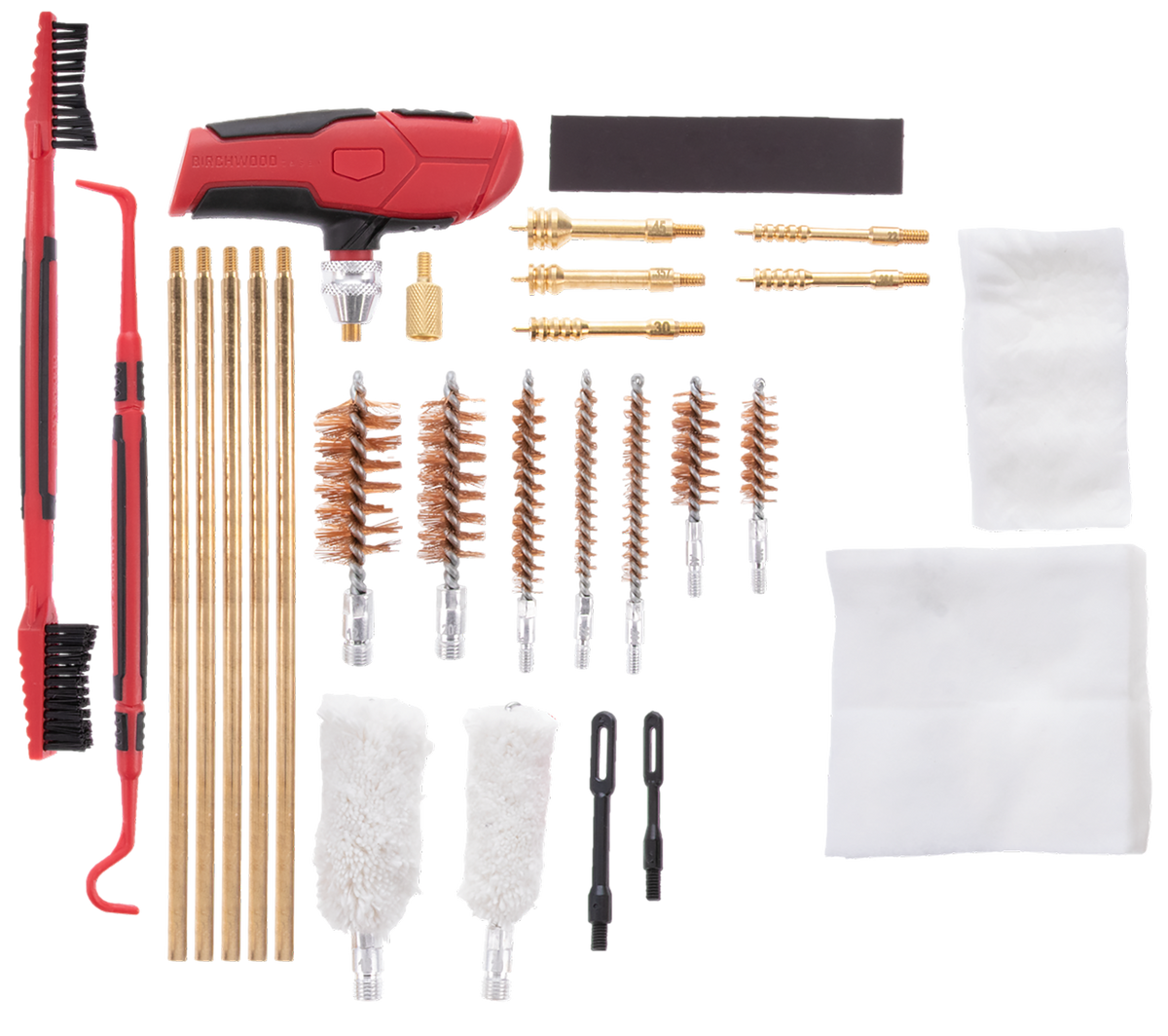 Birchwood Casey Universal Gun Cleaning Kit Multi-Caliber/Multi-Gauge 22-Piece Black/Red