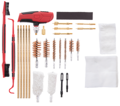 Birchwood Casey Universal Gun Cleaning Kit Multi-Caliber/Multi-Gauge 22-Piece Black/Red